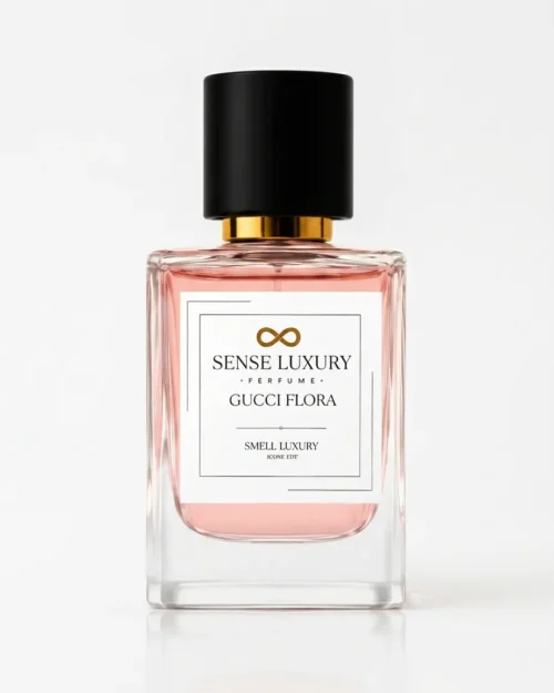 Sense Perfume Flora EDP bottle beside packaging, an Indian Gucci Flora dupe