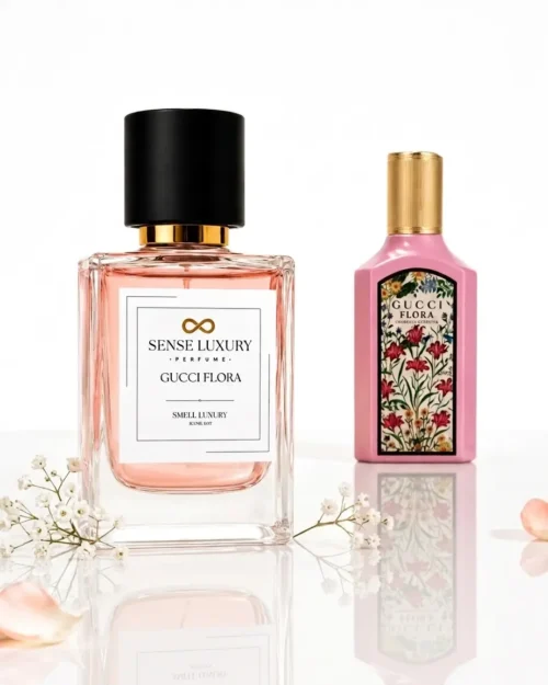 Sense Perfume Flora EDP bottle, an affordable Gucci Flora dupe