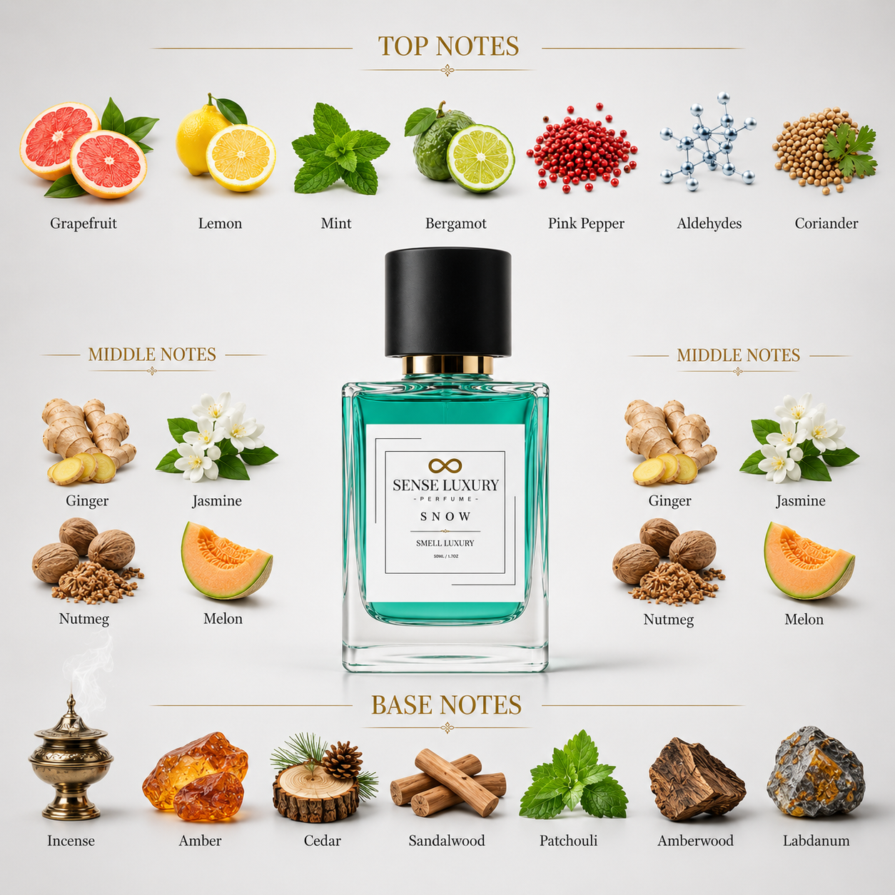 Snow — Inspired by Bleu de Chanel Long-Lasting Blue Perfume for Men Sense Perfume